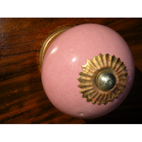 Porcelain knobs pink parme