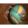 Porcelain knobs green and yellow