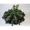 Grande boite à maquillage (tika) à l'éfigie de paons réalisée en bronze