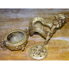 Encensoir en forme de dragon en bronze avec patine dorée