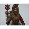Small bronze statue of Shiva with brown patina