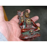Petite statue de Shiva en bronze avec patine marron