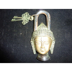 padlock brass buddha gold