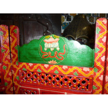 screen head bed signs buddhist rg-green