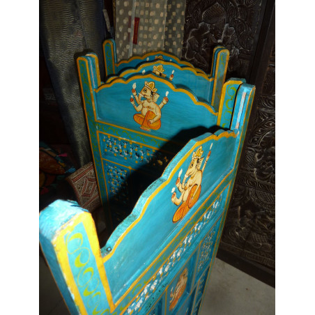 Paravent tête de lit lord Ganesha turquoise