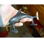 poignée en bronze dauphin patine foncée