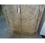 Hand-carved Indian wardrobe with white patina - 160 cm