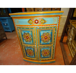 Low cabinet with blue...