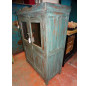 Petit vaisselier ancien patiné turquoise 94x48x134 cm