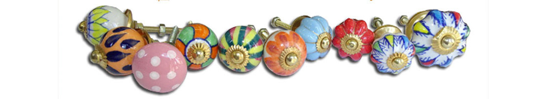 Porcelain or glass handles and knobs for your furniture