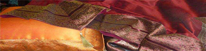 Sheer organza tablecloths. Indian Furniture
